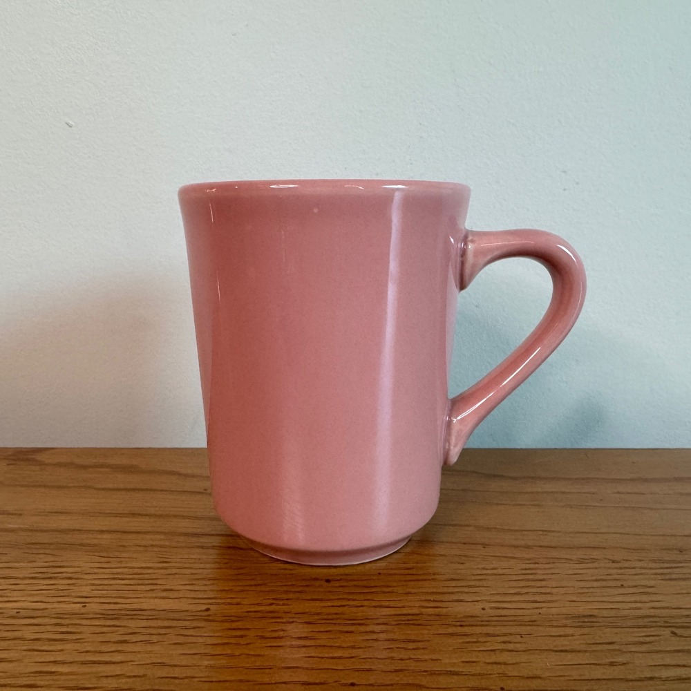 Fiesta Style Rose Pink Coffee Mug HLC Style Cup Solid Color Vintage‎